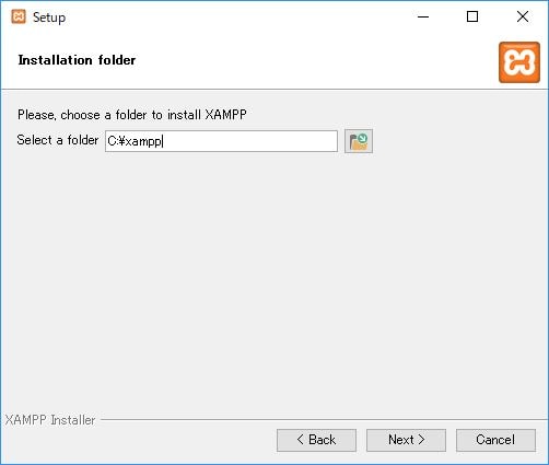 XAMPP installation folder