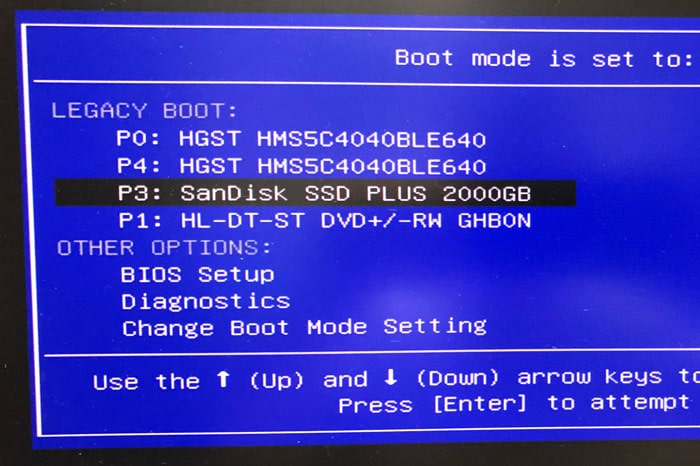 UEFI BIOS画面